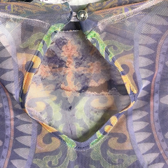 Fashion Nova Sheer Tribal Print Bodysuit - Picture 6 of 8